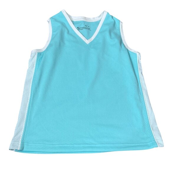 4 Athletic Tank Tops M Medium Sport Top Stretch Blue Pink Womens (READ) - Picture 2 of 10